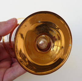 Mid Century gold striped liqueur glasses