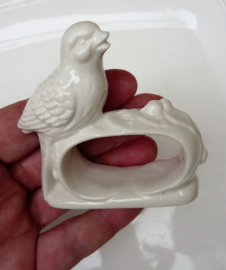 Porcelain bird napkin rings
