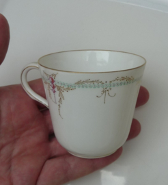 Foecy Limoges Art Nouveau porcelain coffee cups
