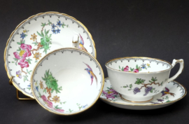Een paar Plant Tuscan China theekoppen met schotel