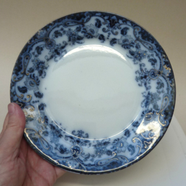 Grimwades Upper Hanley Pottery semi porcelain Flow Blue borden