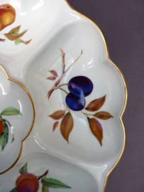 Royal Worcester Evesham Gold porseleinen zes vaks crudite schaal