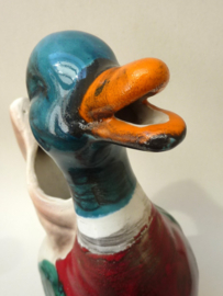 Poet Laval France barbotine Duck pitcher