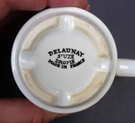 Delaunay bistroware espresso kop en schotel wit met zilver