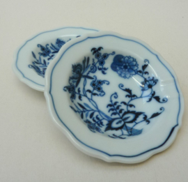 A pair of Blue Danube butter dishes