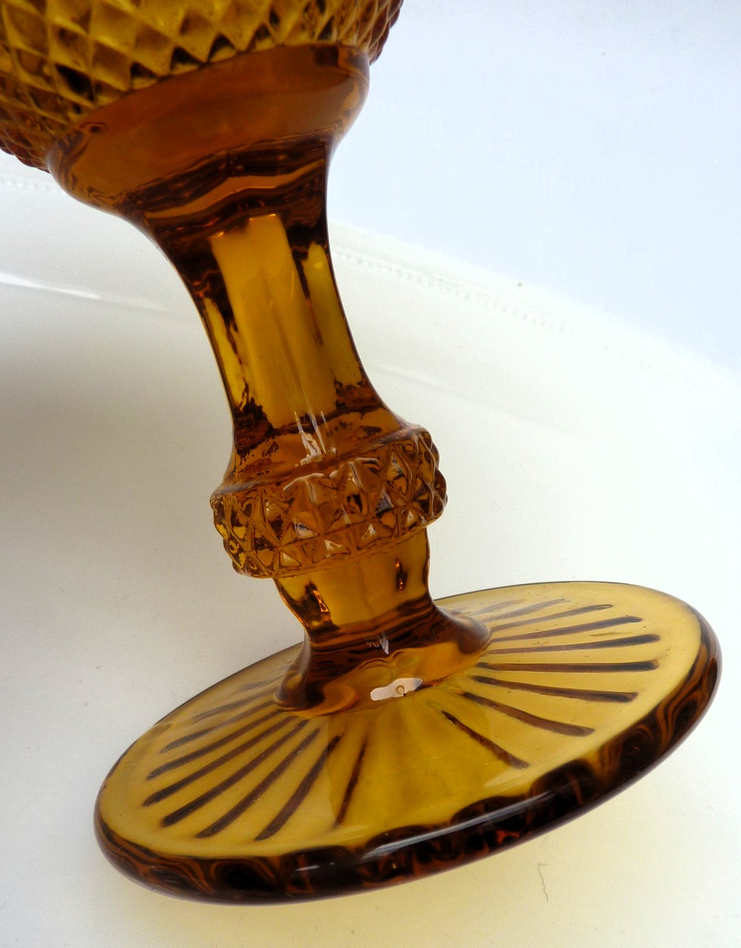 Ivima Vista Alegre waterglas Bicos Diamond Point Amber