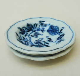 A pair of Blue Danube butter dishes