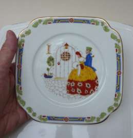 Lawleys Norfolk Art Deco brood en boter bordjes
