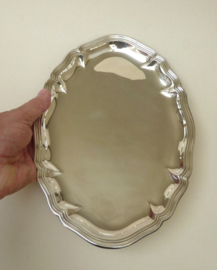 Lutz und Weiss silver plated Chippendale serving tray small size