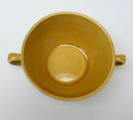 Stavangerflint Honey majolica soepkom met schotel