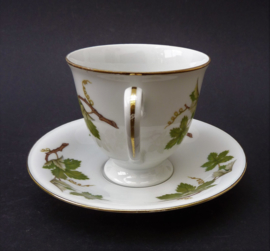 Tirschenreuth Weinlaub Vine porcelain teacup with saucer