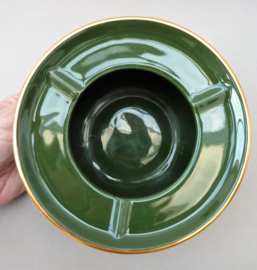 Apilco groen Vert Empire bistroware porseleinen theelicht met gouden rand