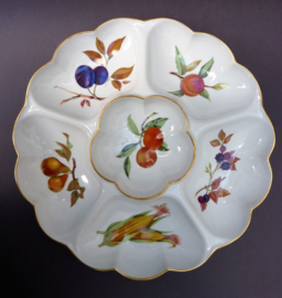 Royal Worcester Evesham Gold porseleinen zes vaks crudite schaal