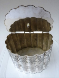 Silver plated Victorian style tea caddy