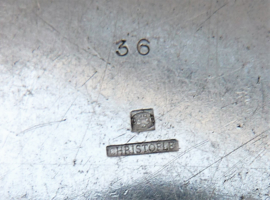 Christofle antique silver plated shell dish