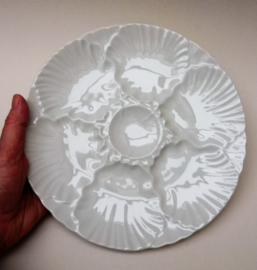 Bareuther white porcelain scallops oyster plate