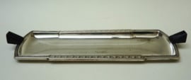 Rechthoekig verzilverd Art Deco dienblaadje Crusader Plate
