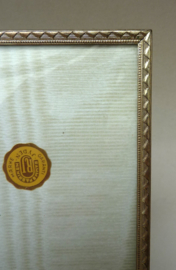 Jyden Mid Century gold tone rectangular convex glass picture frame