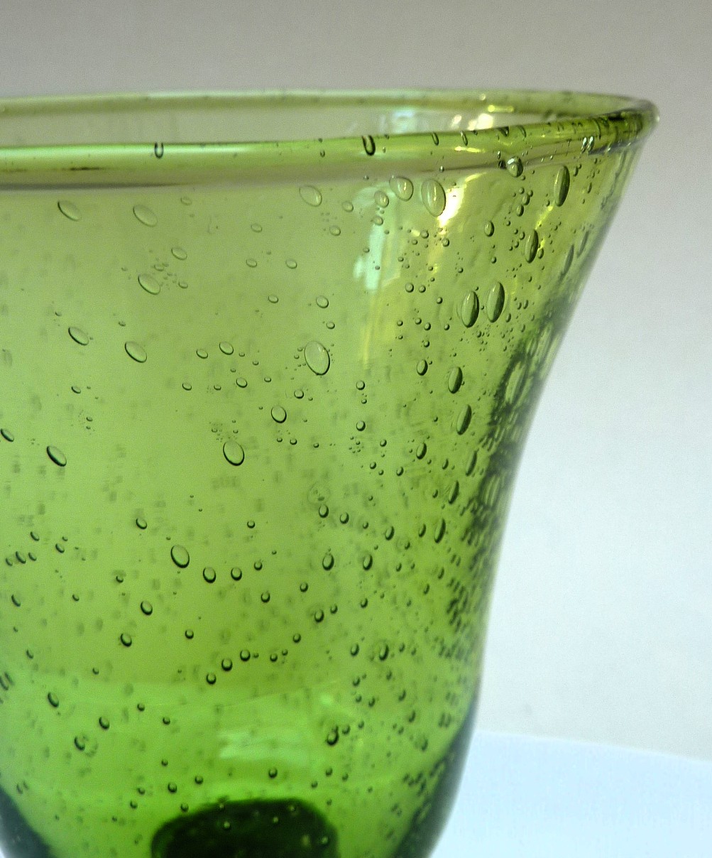 Bubbeltjesglas wijnglas limoengroen