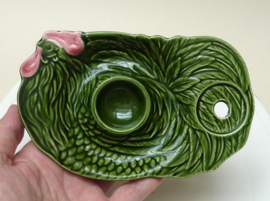 Faience eierdop Kip