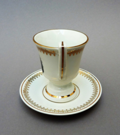 Porcelaine de Luxe France kop en schotel met Napoleon Bonaparte