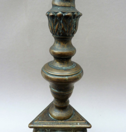 Antique French bronze church pricket candlestick