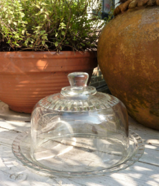 Arcoroc France glass dome with dish