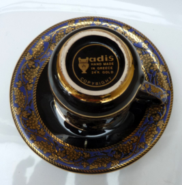Adis Greece 24 karaats verguld espresso kopje