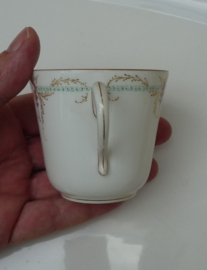 Foecy Limoges Art Nouveau porcelain coffee cups
