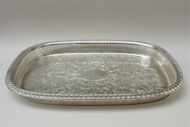 WMF reticulated engraved silver plated tray