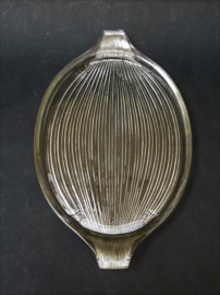 Leerdam Floris Meijdam Mid Century persglazen kaasstolp Libra