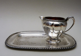 Marlboro Plate Old English Reproduction silver plated tray and creamer