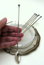 Verzilverde cocktail koffie lepels stijlappel gladde steel Zilverstad voor AH