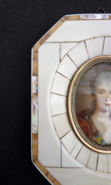 Miniatuur portret van een dame 19e eeuw