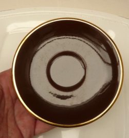 ACF Italy espresso cup with saucer brown and gold