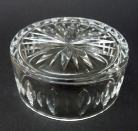 Antique German crystal dish with 830 silver lid
