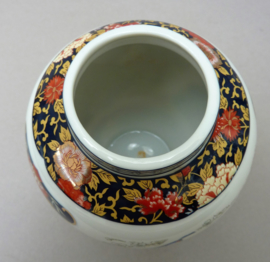 Japanese Imari porcelain peacock ginger jar mini vase