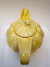 Art Deco yellow pumpkin teapot