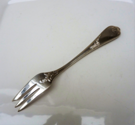 Silver plated Rococo style dessert cake forks