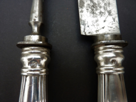 Antique French silver plated meat carving set