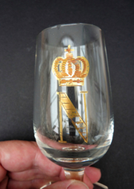 Napoleon III rare crystal square base wine glasses c1875