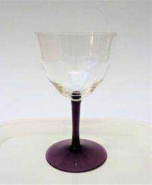 Kristalunie Logos paars wijnglas