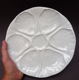 Apilco France whiteware Limoges porcelain oyster plate