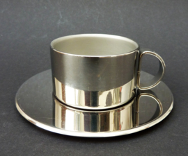 Italwaber RVS espressokop met schotel