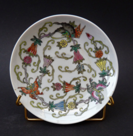 Chinese white porcelain butterflies flowers tea cup