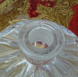 Art Deco style pressed glass perfume bottle