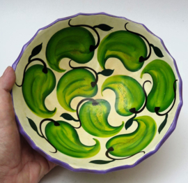 Mexican Studio Pottery schaal Green Chili Peppers