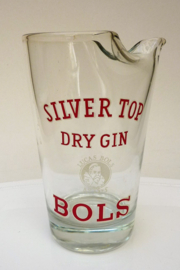 Bols Silver Top Dry Gin glass pitcher