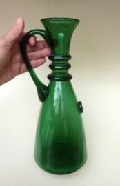 Empoli Verde green glass decanters 1960s