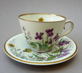 Krautheim bone china cup with saucer in flower pattern H